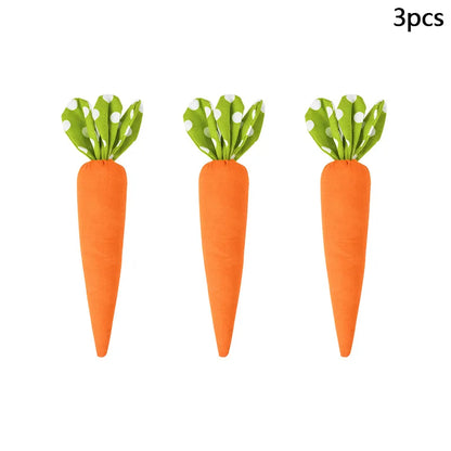 Bunny Garden Easter Carrot Plush Set