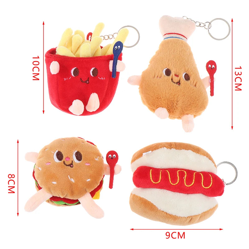 Mini Fast Food Plush Keychain
