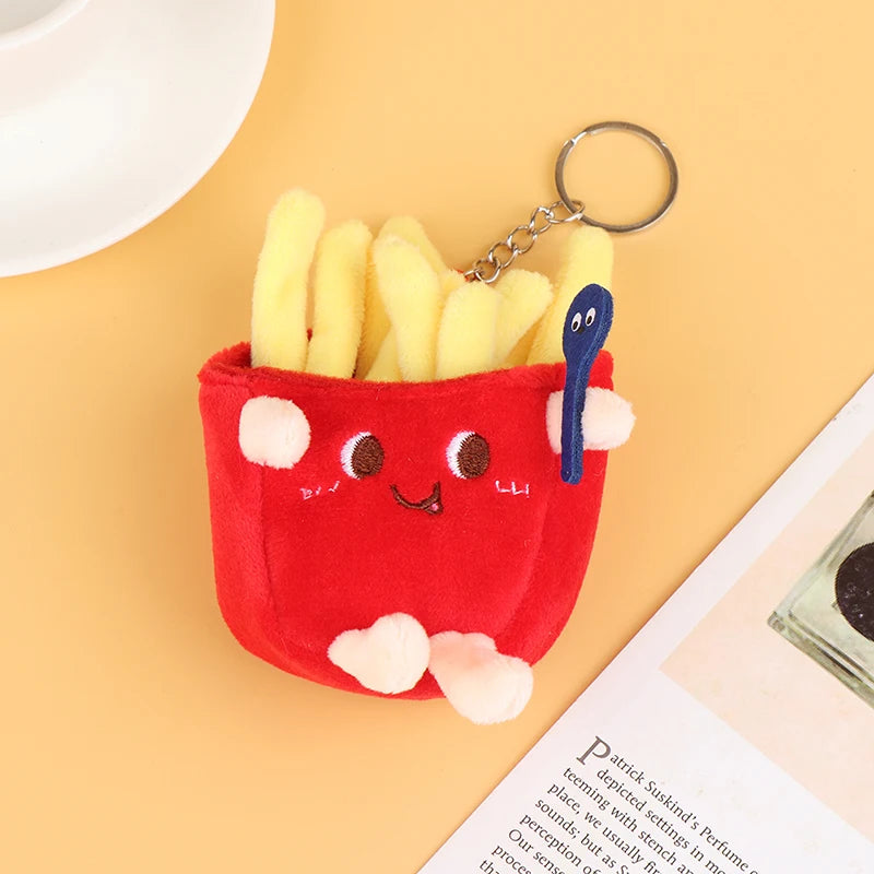 Mini Fast Food Plush Keychain