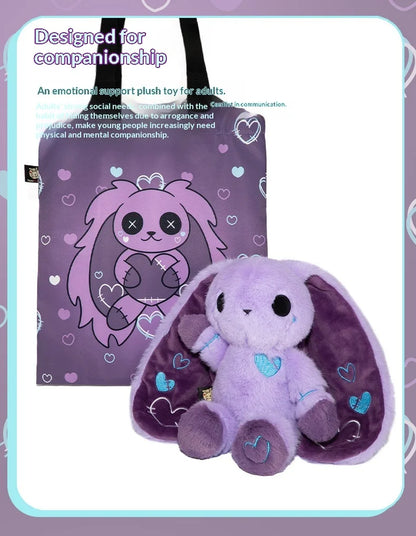 Purple Long Ear Bunny Plush