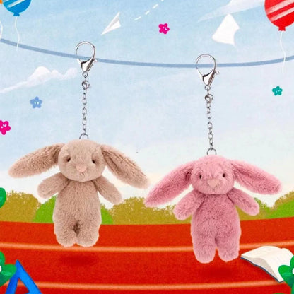 Fluffy Bunny Keychain Charm