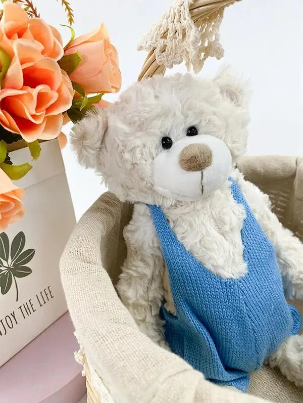 Classic Teddy Bear Plush – Cozy Outfit Edition