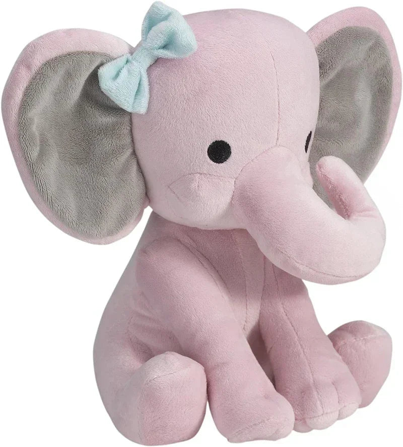 Gray & Pink Elephant Plush- Ultra-soft Comfort Pillow