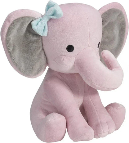 Gray & Pink Elephant Plush- Ultra-soft Comfort Pillow